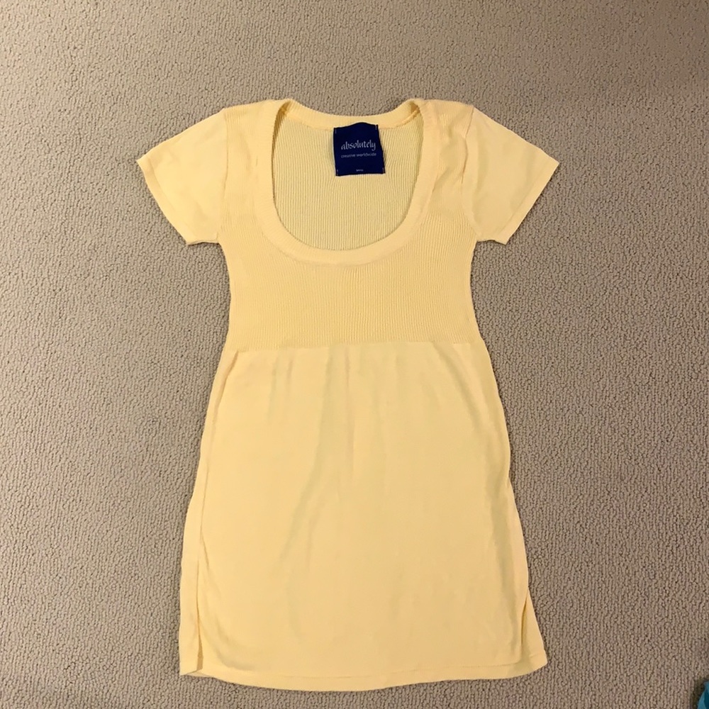 Yellow knit top